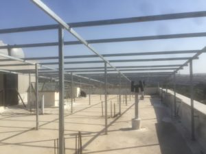 Steel Structure Pergola 128 Pcs of PV Modules