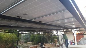 Steel Structured Pergola 64 Pcs of PV Modules